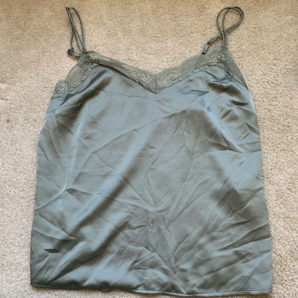 Abercrombie and Fitch Olive Lace Trim Cami